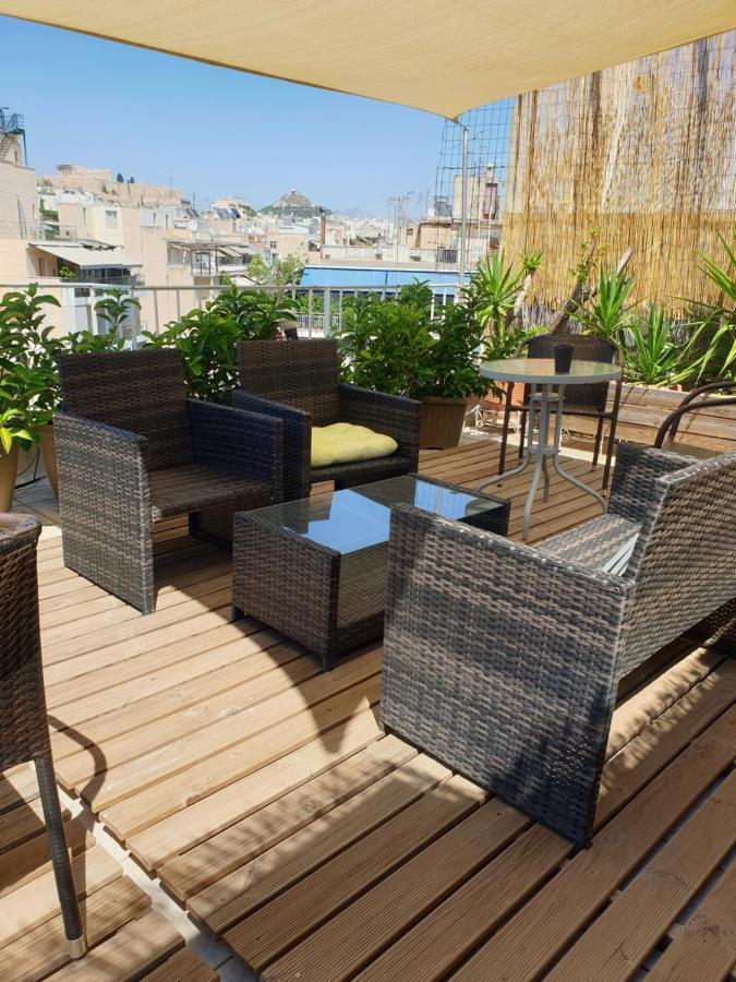 דירות אתונה Renovated Studio With Roof Garden Access, 15 M Walk To Acropolis מראה חיצוני תמונה